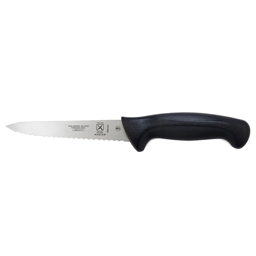 132-M23406 6" Utility Knife w/ Black Santoprene®/Polypropylene Handle, High Carbon Japanese...