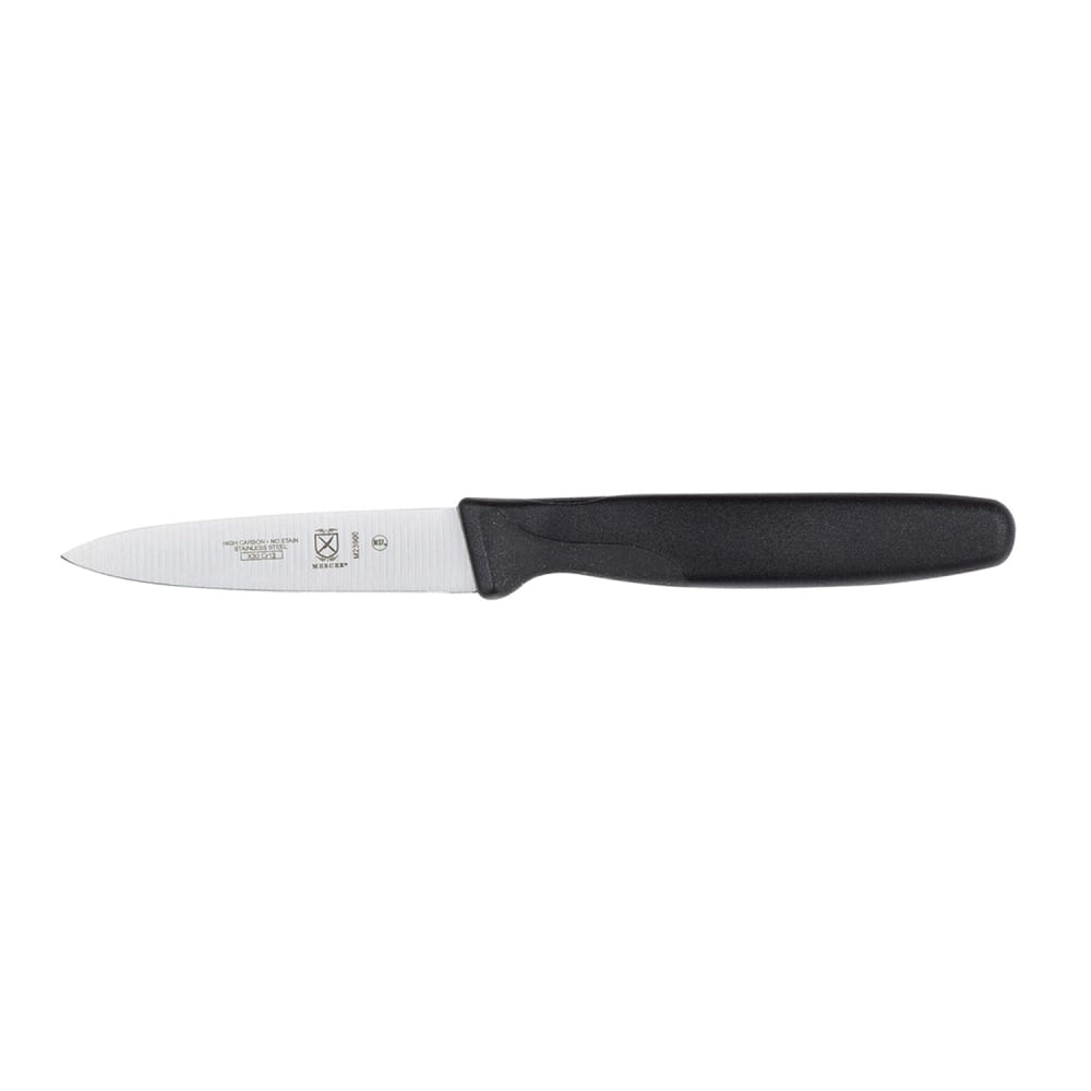 132-M23900P 3" Paring Knife w/ Black Santoprene®/Polypropylene Handle, High Carbon Japanese...