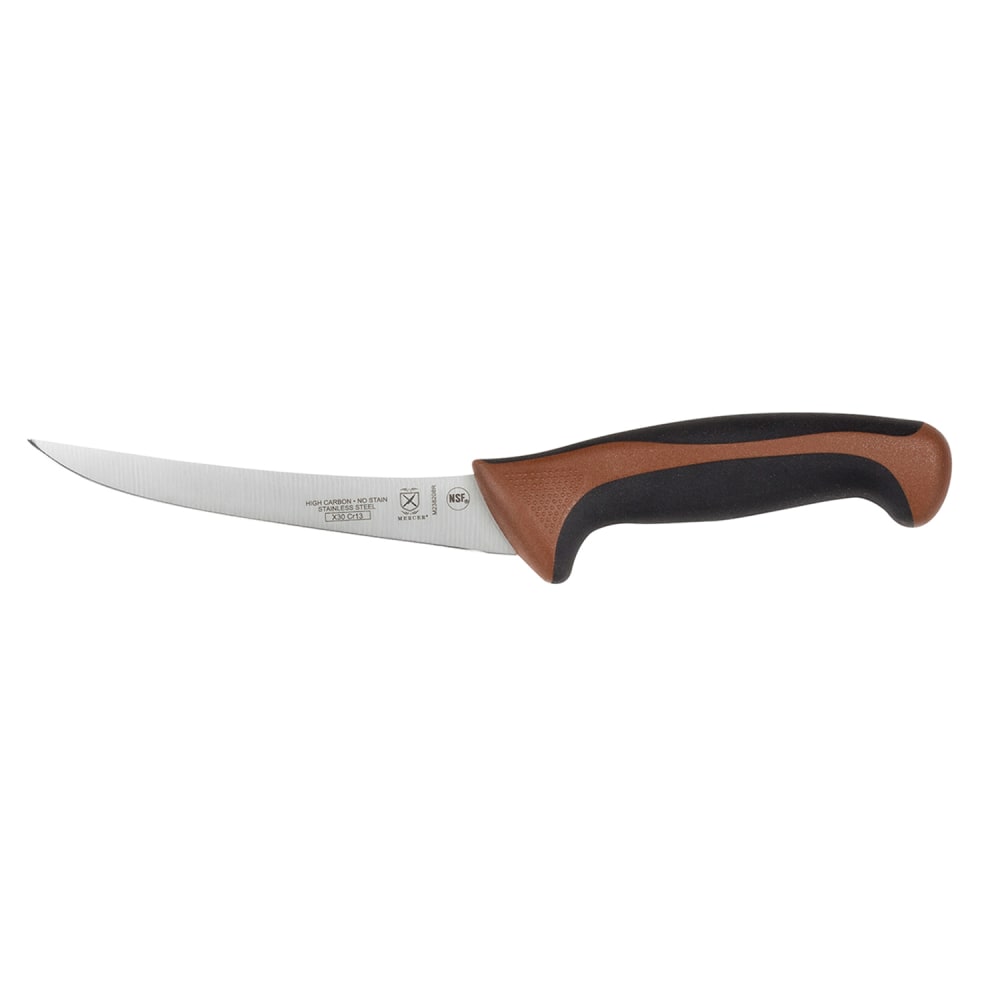 132-M23820BR 6" Boning Knife w/ Brown Santoprene®/Polypropylene Handle, High Carbon Japanese...
