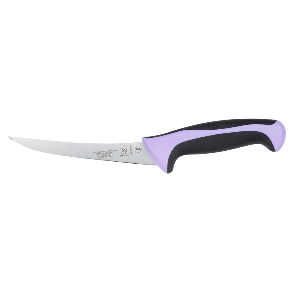 132-M23820PU 6" Boning Knife w/ Purple Santoprene®/Polypropylene Handle, High Carbon Japanes...