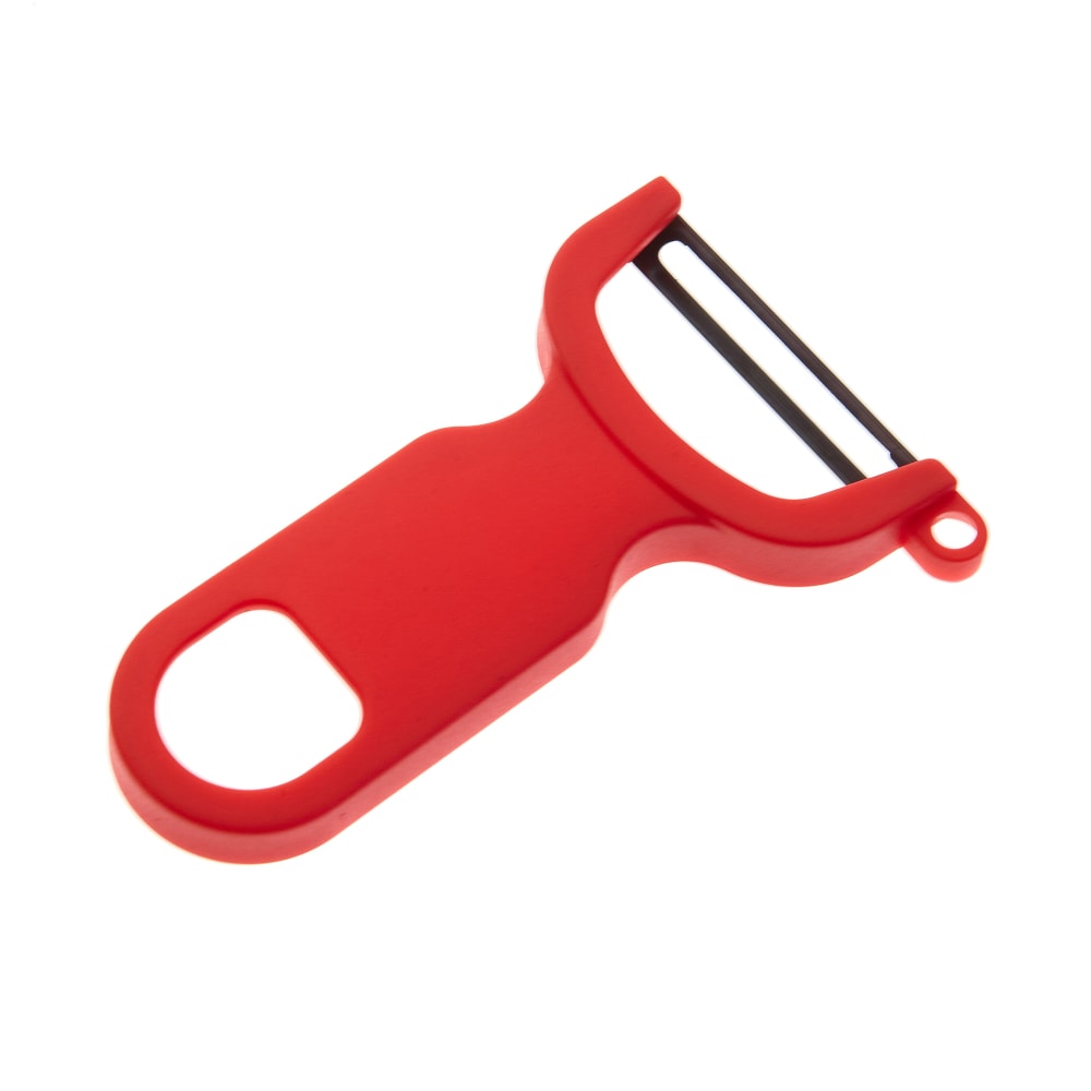 132-M33071RDB "Y" Peeler w/ Straight Edge, Ergonomic Polypropylene Handle, Red