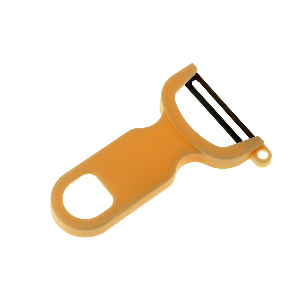 132-M33071YLB "Y" Peeler w/ Straight Edge, Ergonomic Polypropylene Handle, Yellow