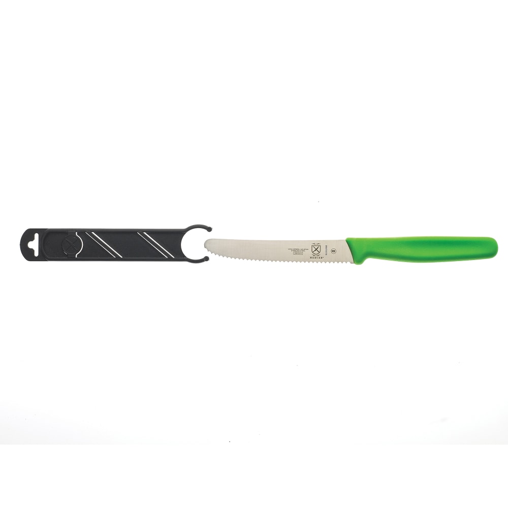 132-M33932GRB 4 1/3" Bar Knife w/ Green Polypropylene Handle, High Carbon Japanese Steel