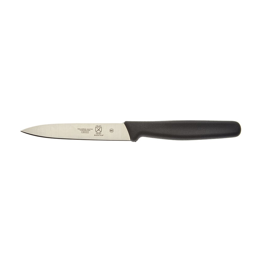 132-M33933B 4" Bar Knife w/ Black Polypropylene Handle, High Carbon Japanese Steel