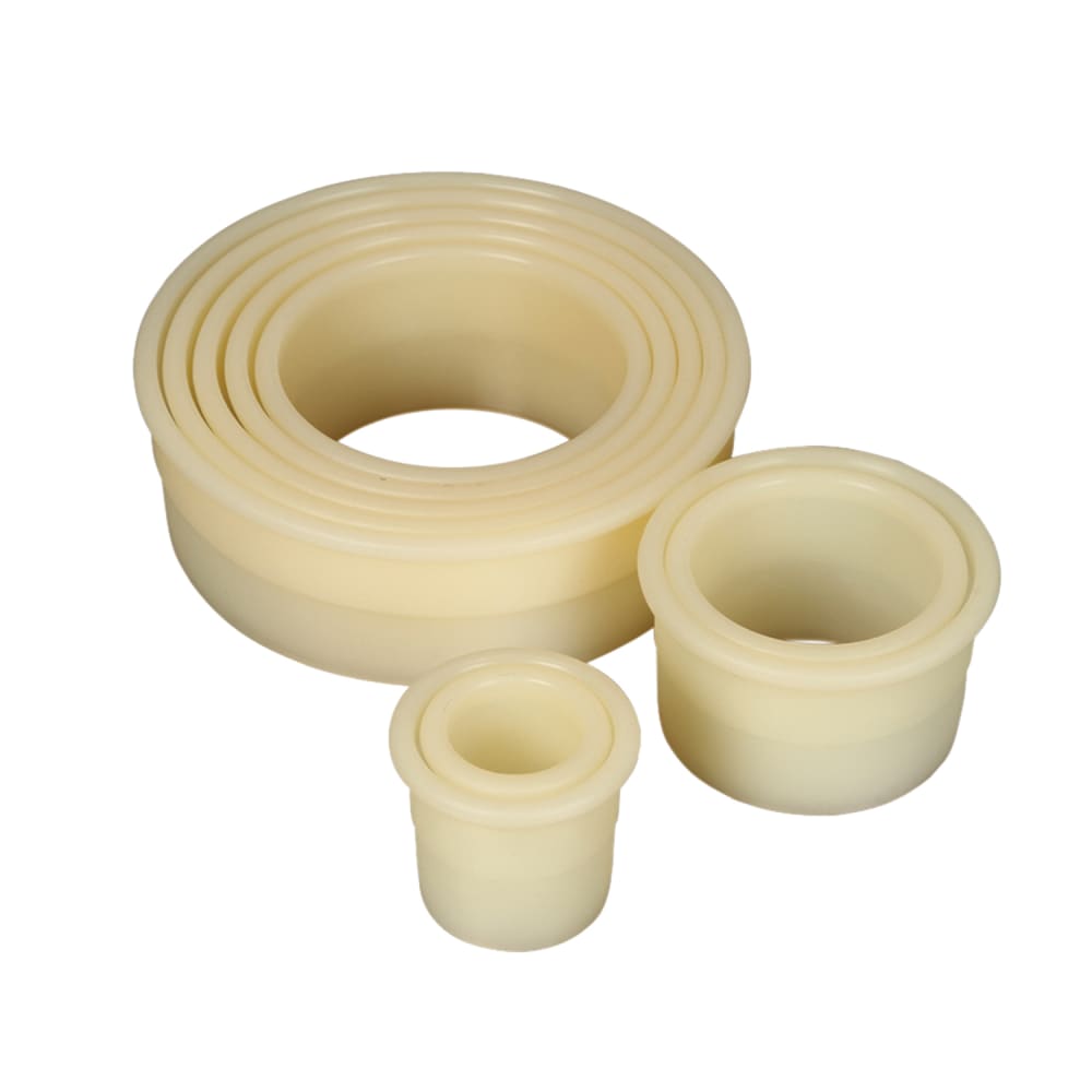 132-M35502 9 Piece Round Cookie Cutter Set w/ Storage Container, Nylon