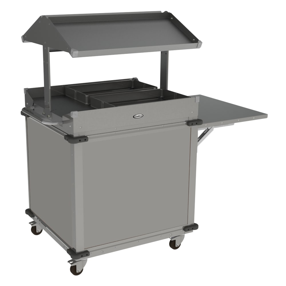 516-CBCGGB2 63 1/4" Mobile Food Bar w/ Enclosed Base & Stainless Top, Stainless