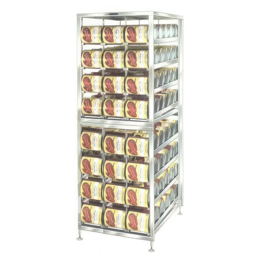 121-478 74 1/4"H Stationary Can Rack w/ (144) #10 or (192) #5 Capacity, Adjustable Feet