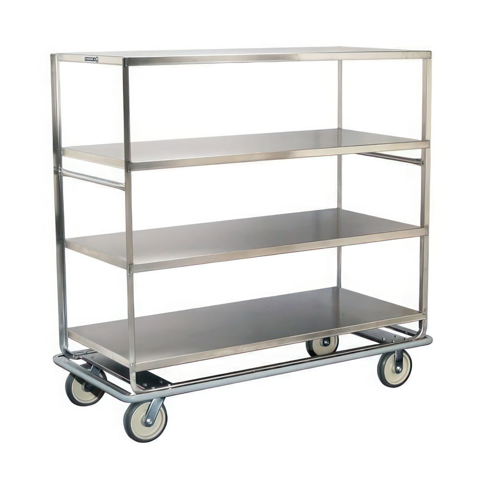 121-565 Queen Mary Cart - 4 Levels, 1000 lb. Capacity, Stainless, Flat Edges