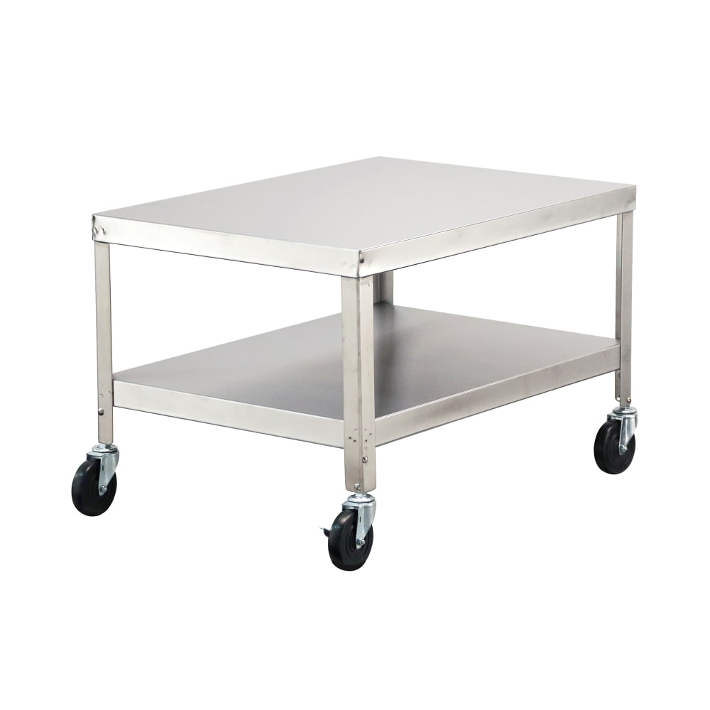 121-717 25 1/4" Mixer Table w/ All Stainless Undershelf Base, Mobile, 33 1/4"D