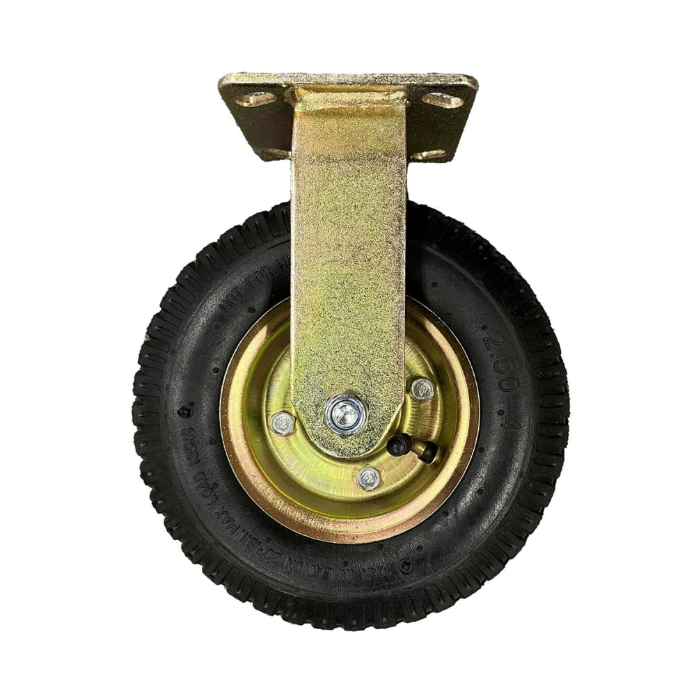 202-P2533108PR 8" Rigid Pneumatic Caster, Black/Gold
