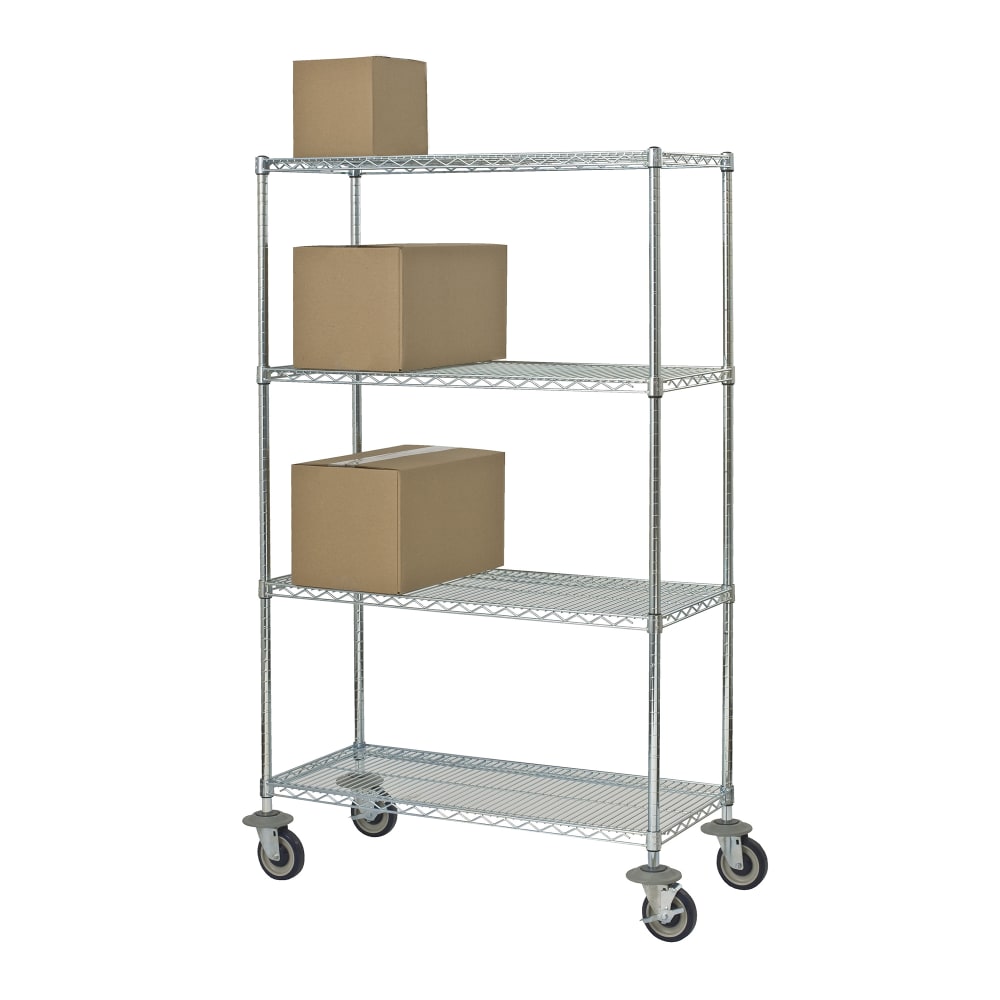 268-FMK1848694CH 48" NSF 4-Tier Chromate Wire Shelf Kit - Mobile, 18"W, 69"H