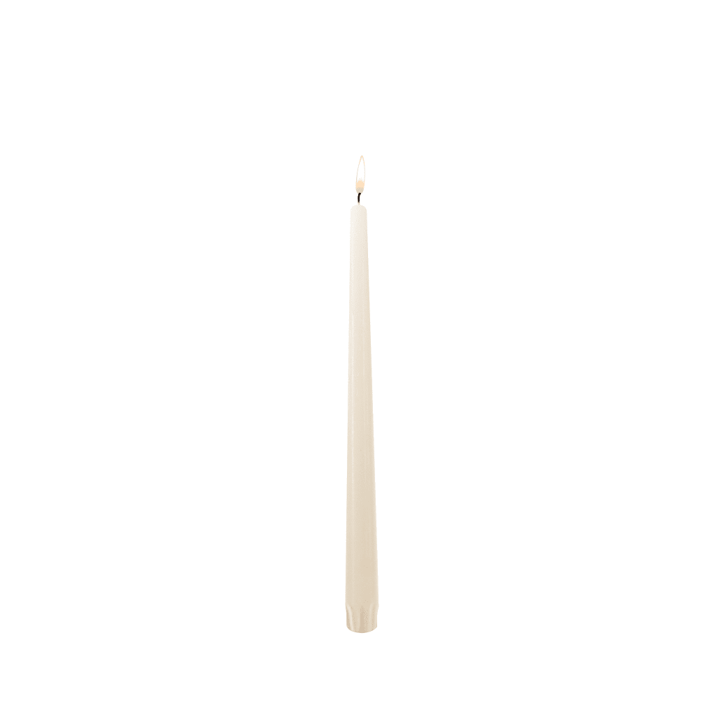 461-TP12I12DZ 12", Unwrapped Taper Candle, Ivory