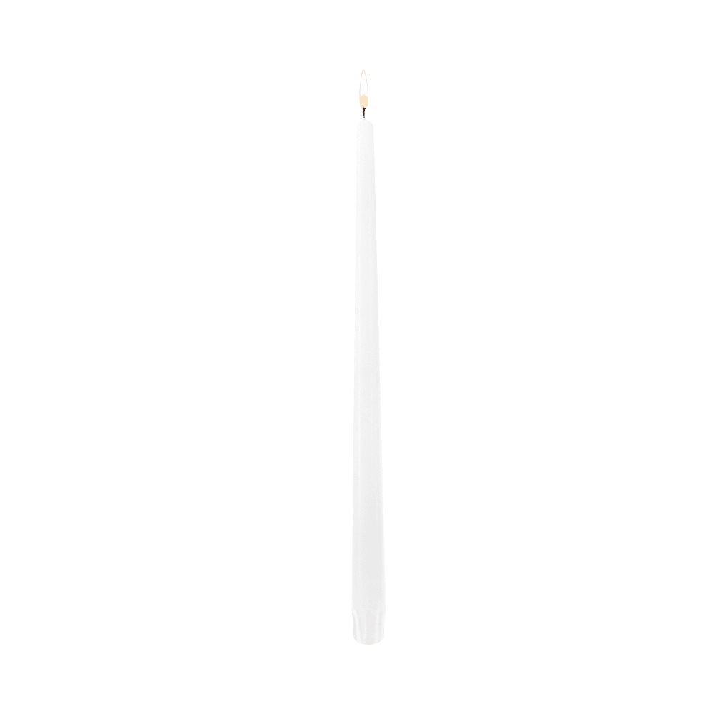 461-TP15W12DZ 15", Unwrapped Taper Candle, White