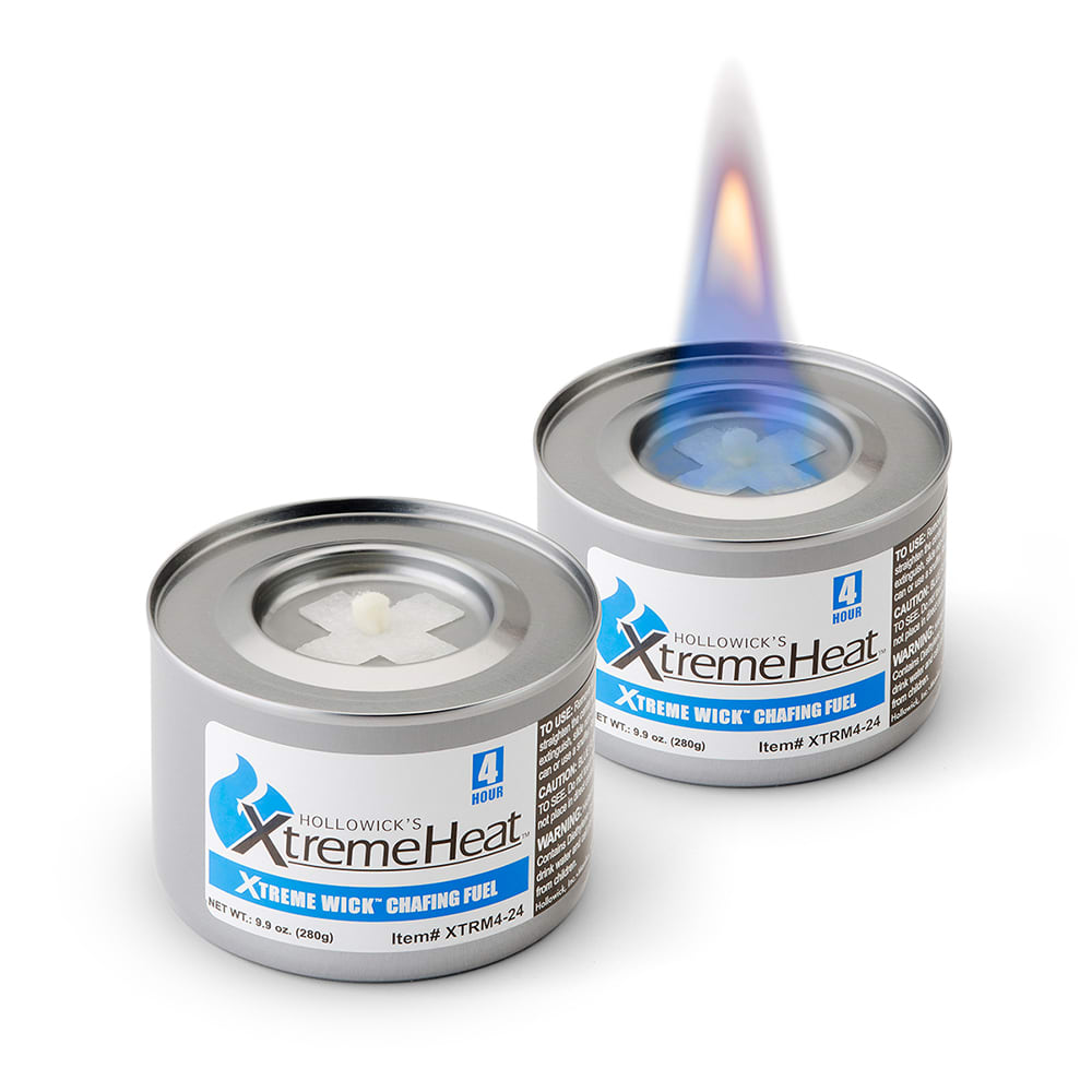 461-XTRM424 Chafing Fuel w/ 4-hr Capacity, Reusable Lids & Odorless