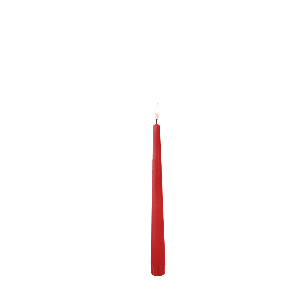 461-TP10R12DZ 10", Unwrapped Taper Candle, Red