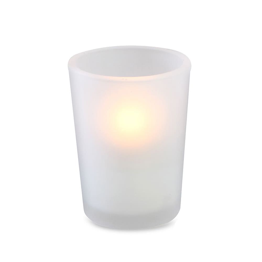 637-80286 Luna Votive Candle Lamp - 2 3/8"D x 3"H, Glass, Frost