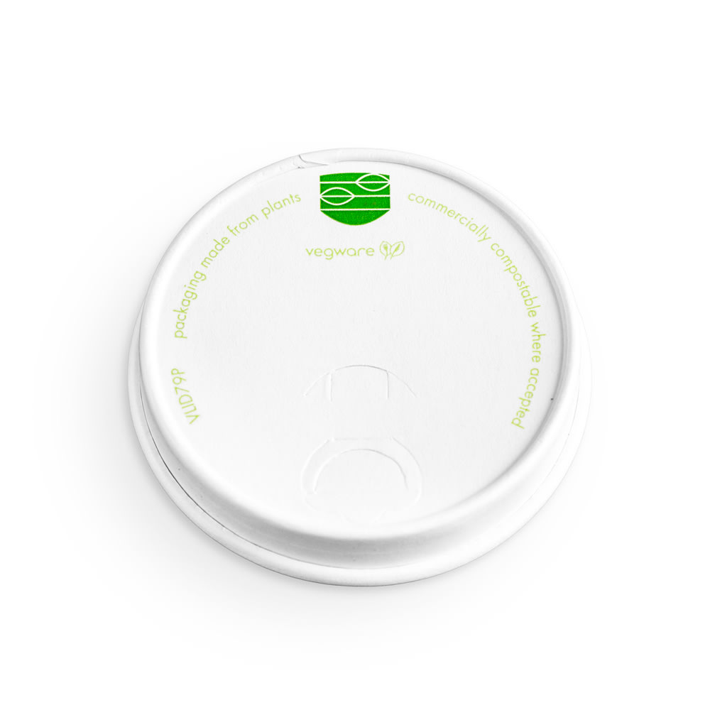 690-VLID79P Flat Lid for 79 Series Hot Cups - Paper, White