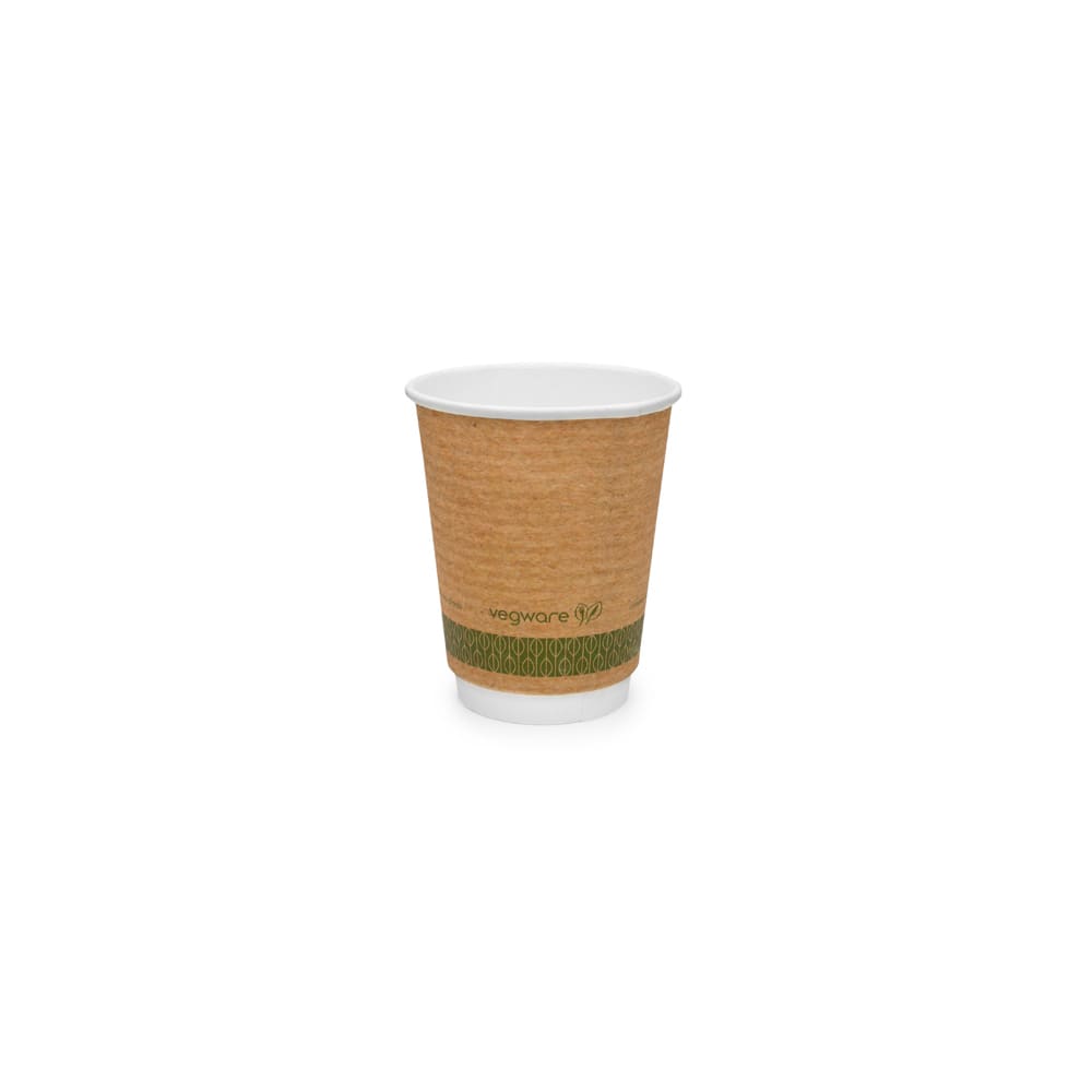 690-VDWK08 8 oz Disposable Insulated Hot Cup - PLA, Printed