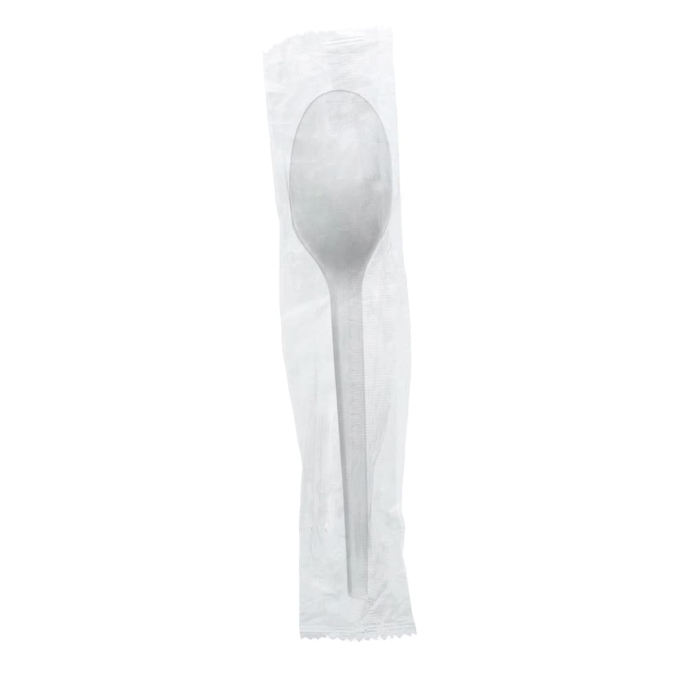 690-VWSP65W 6 1/2" Disposable Spoon - PLA, White
