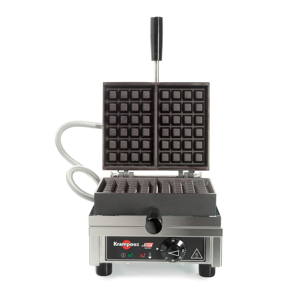 027-WECCBCAS Single Brussels Waffle Maker w/ Cast Iron Grids, 1440W 