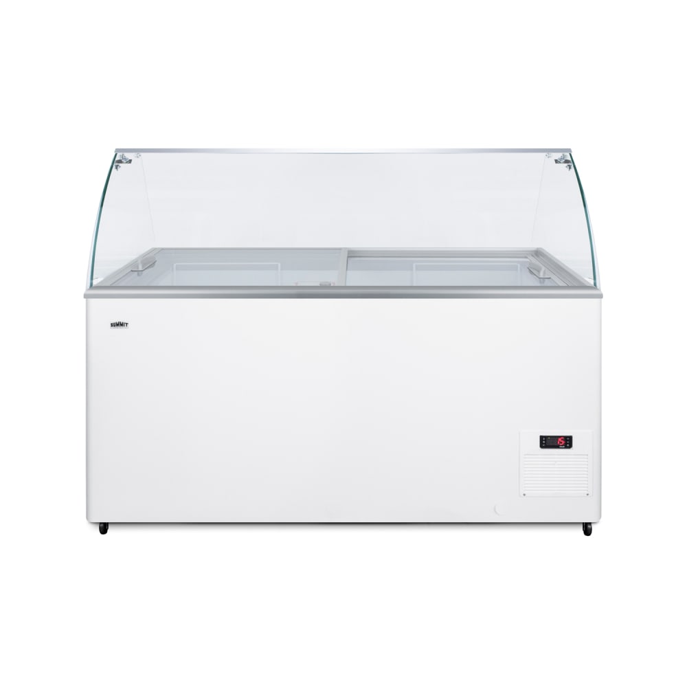 162-NOVA45GDC 53" Mobile Ice Cream Dipping Cabinet w/ 14 Tub Capacity - White, 115v