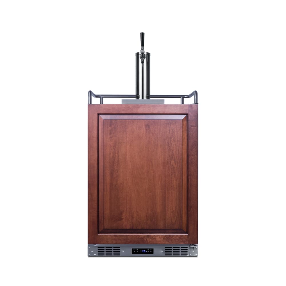 162-SBC682PNR 24" Kegerator Beer Dispenser w/ (2) Keg Capacity - (1) Column, Panel Ready, 11...