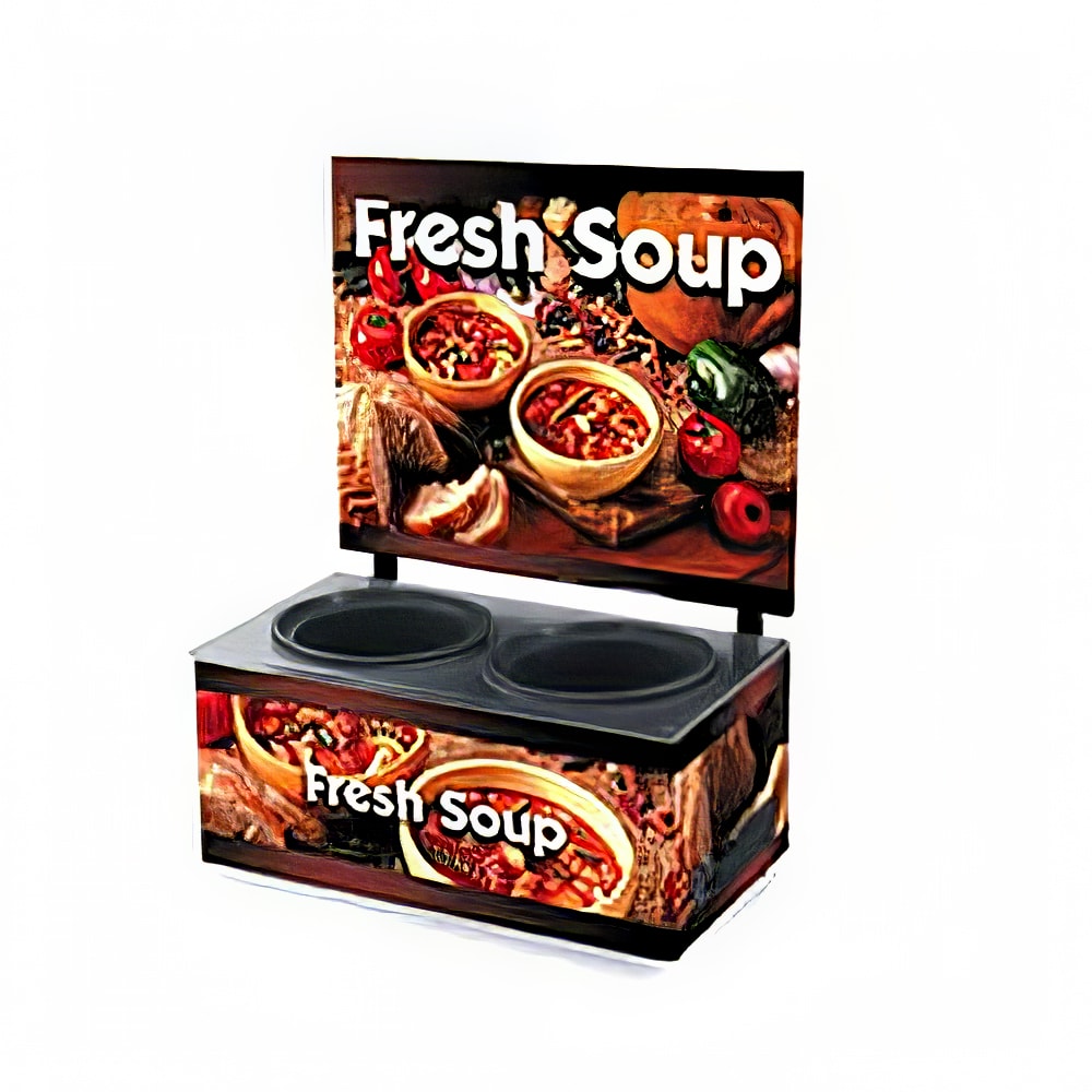 175-7203103 (2) 7 1/4 qt Countertop Soup Warmer w/ Thermostatic Controls, 120v