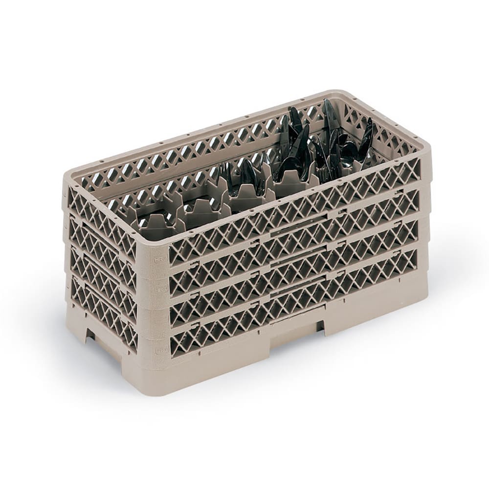 175-HR2D1DDA Dishwasher Flatware Rack - Half-Size, 17 Compartment, Beige