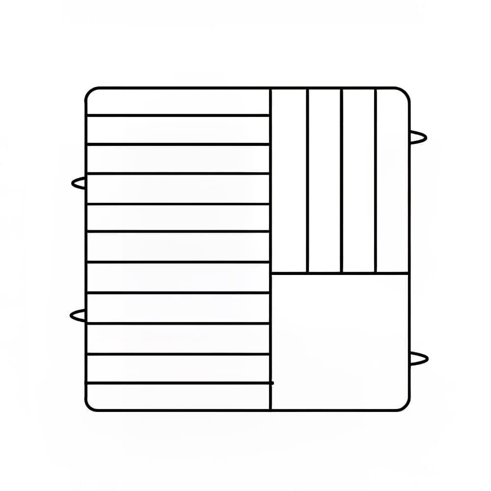 175-PM15105 Dishwasher Rack - 15 Plate Capacity, 5 Extenders, Beige
