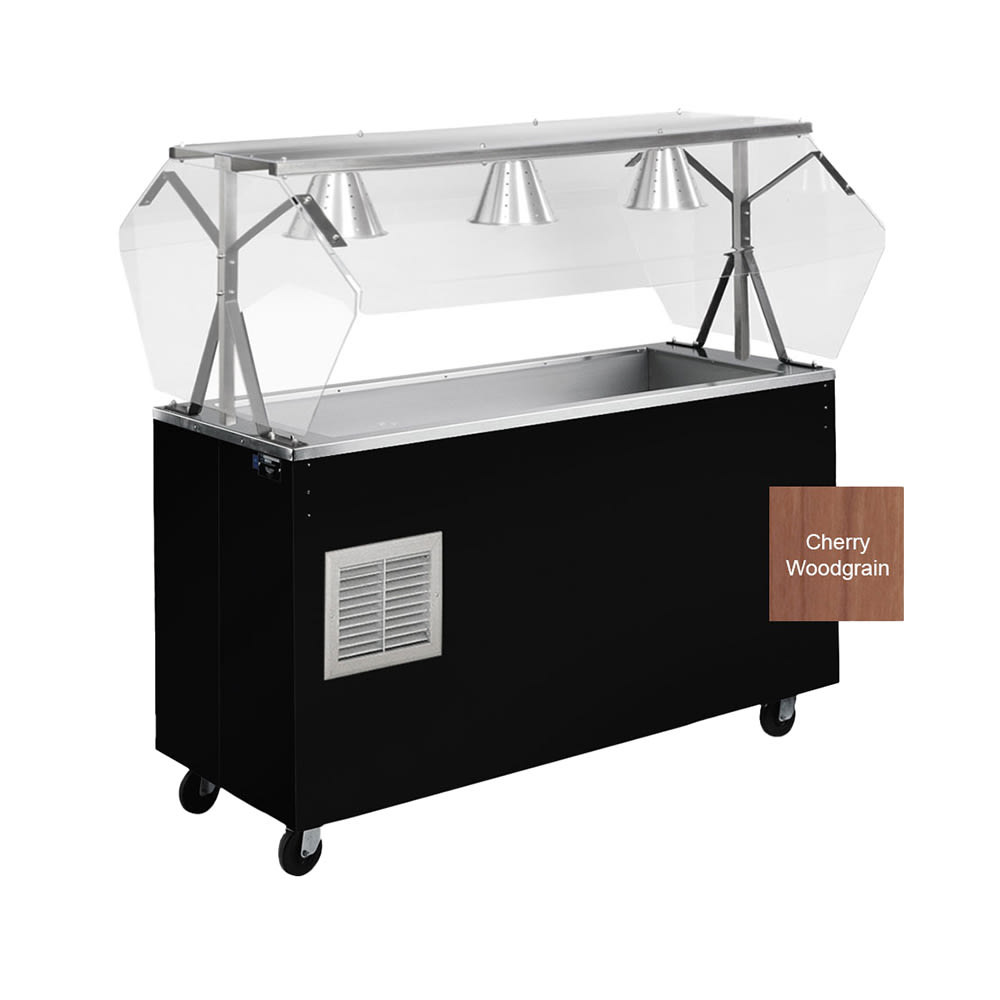 175-R38778 60" Affordable Portable™ Cold Food Bar - (4) Pan Capacity, Floor Model, Cherry Wo...