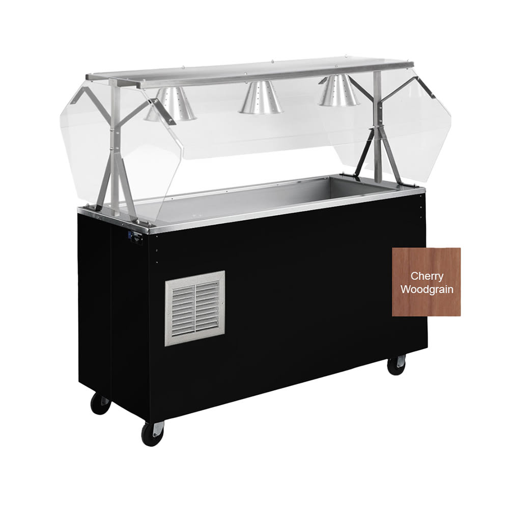 175-R3877760 60" Affordable Portable™ Cold Food Bar - (4) Pan Capacity, Floor Model, Cherry...