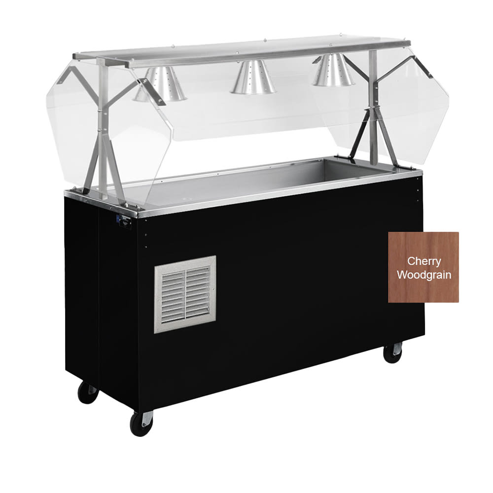 175-R38776 60" Affordable Portable™ Cold Food Bar - (4) Pan Capacity, Floor Model, Cherry Wo...