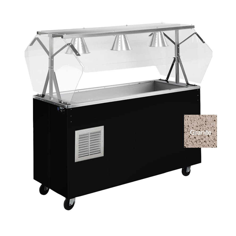 175-R38736 60" Affordable Portable™ Cold Food Bar - (4) Pan Capacity, Floor Model, Granite