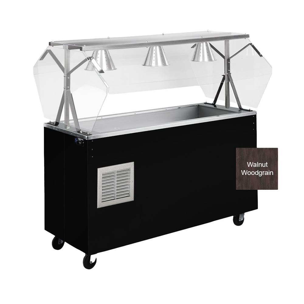 175-R3896260 60" Affordable Portable™ Cold Food Bar - (4) Pan Capacity, Floor Model, Walnut...