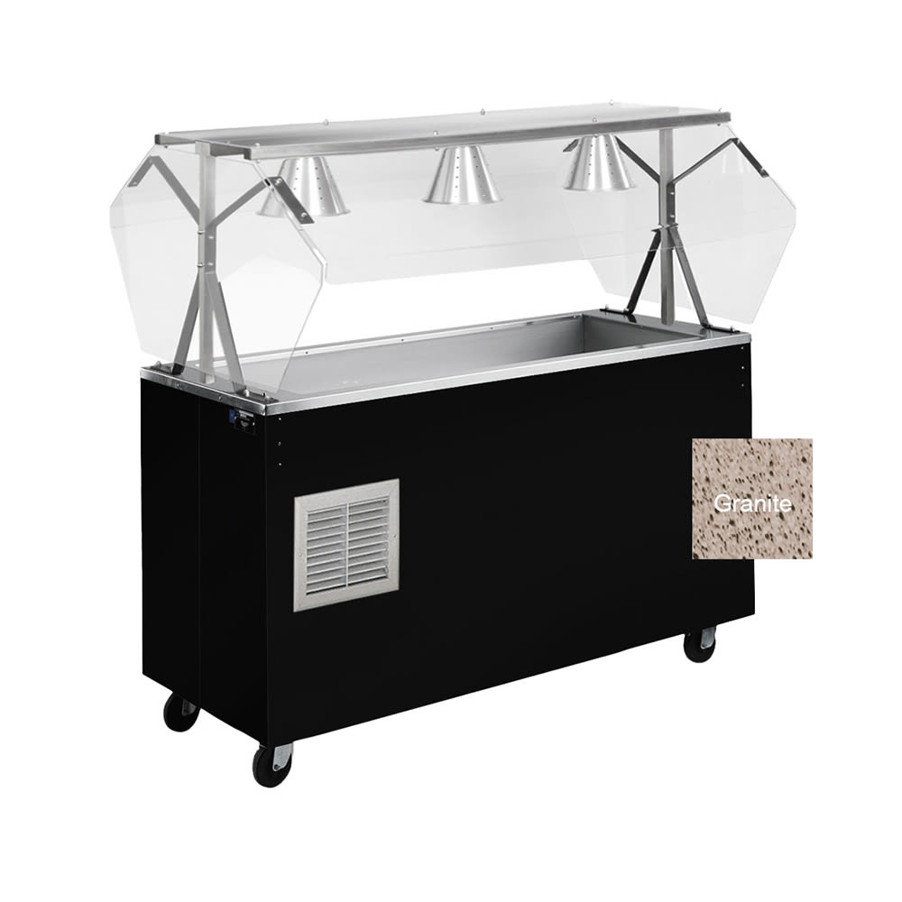 175-R3873346 46" Affordable Portable™ Cold Food Bar - (3) Pan Capacity, Floor Model, Granite