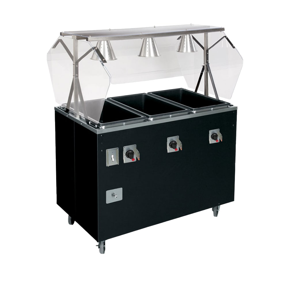 175-T38709464 46" Hot Food Table w/ (3) Wells & Enclosed Base, 120/208 240v/1ph