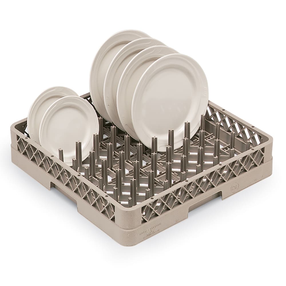 175-TR319 Full-Size Dishwasher Plate/Tray Rack - Open Bottom and Side, Green