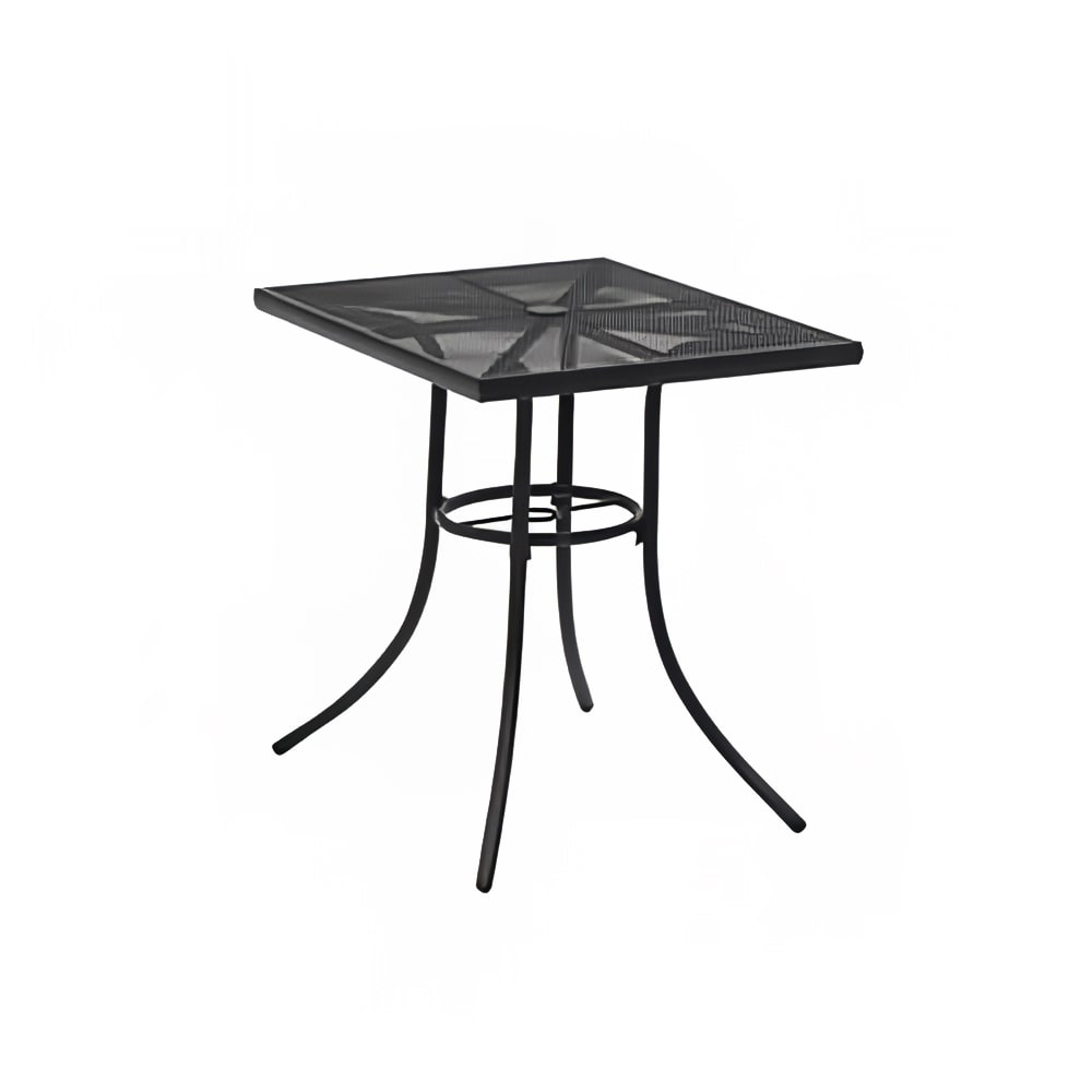 879-SU2V38PTB 36" Square Sullivan Outdoor Table - Steel, Textured Black