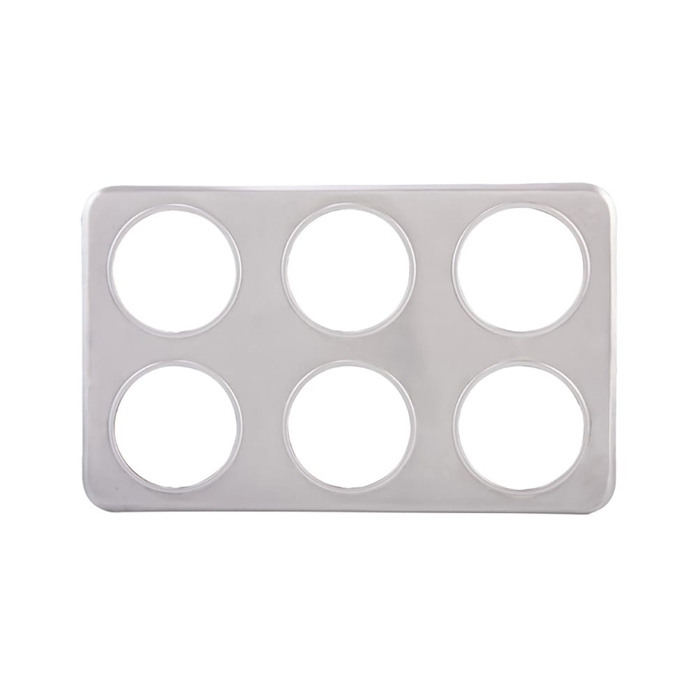 080-ADP444 Adapter Plate w/ (6) 4 3/4" Diameter Inset Holes, Stainless
