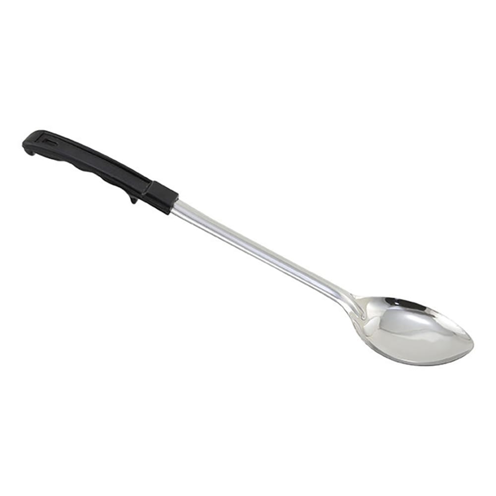 080-BHON15 15" Solid Basting Spoon w/ Black Plastic Handle, Stainless
