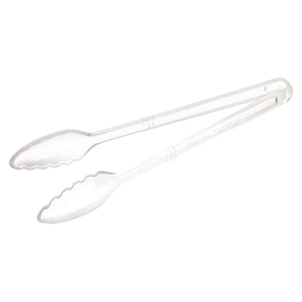080-CVST12C 12"L Plastic Serving Tongs, Clear