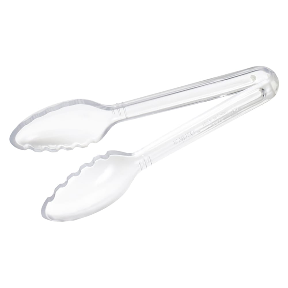 080-CVST6C 6"L Plastic Serving Tongs, Clear