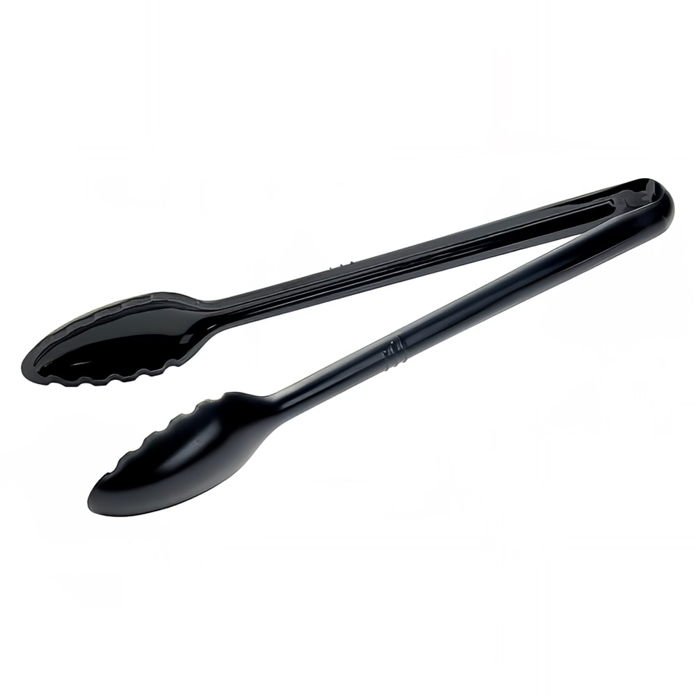 080-CVST12K 12"L Plastic Serving Tongs, Black