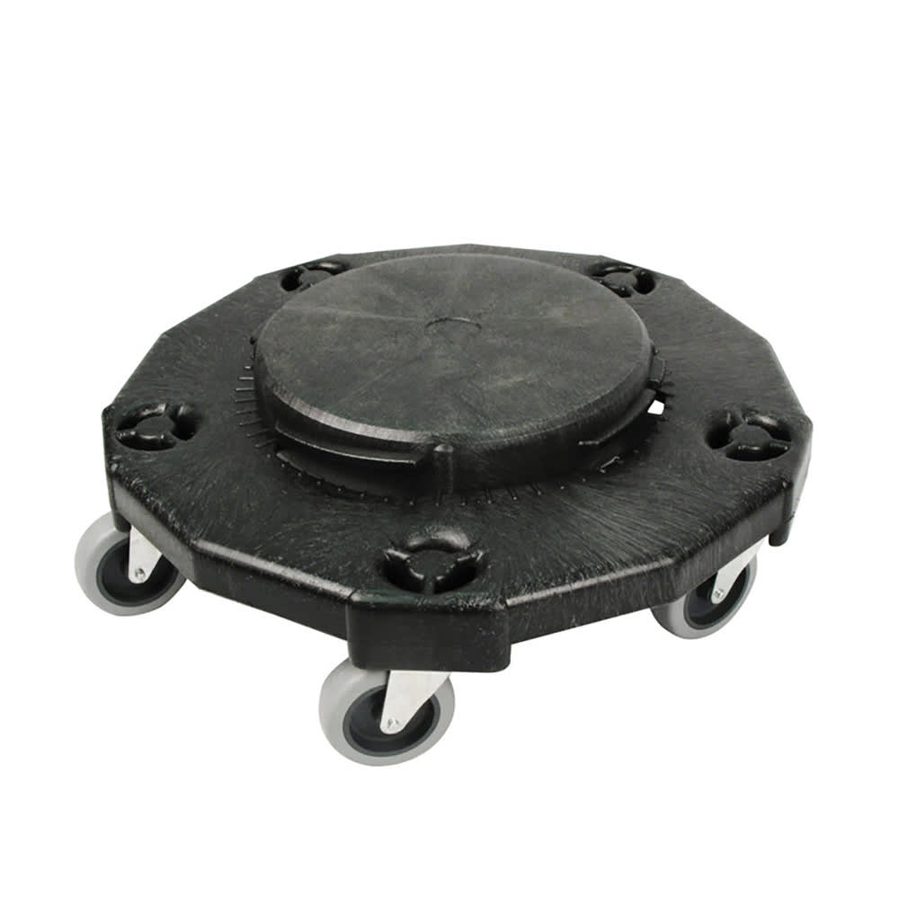 080-DLR2 Round Plastic Trash Can Dolly w/ Raised Center & 900 lb Capacity
