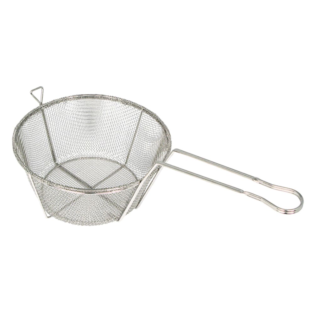 080-FBRS11 10 1/2" Round Fryer Basket, Nickel Plated