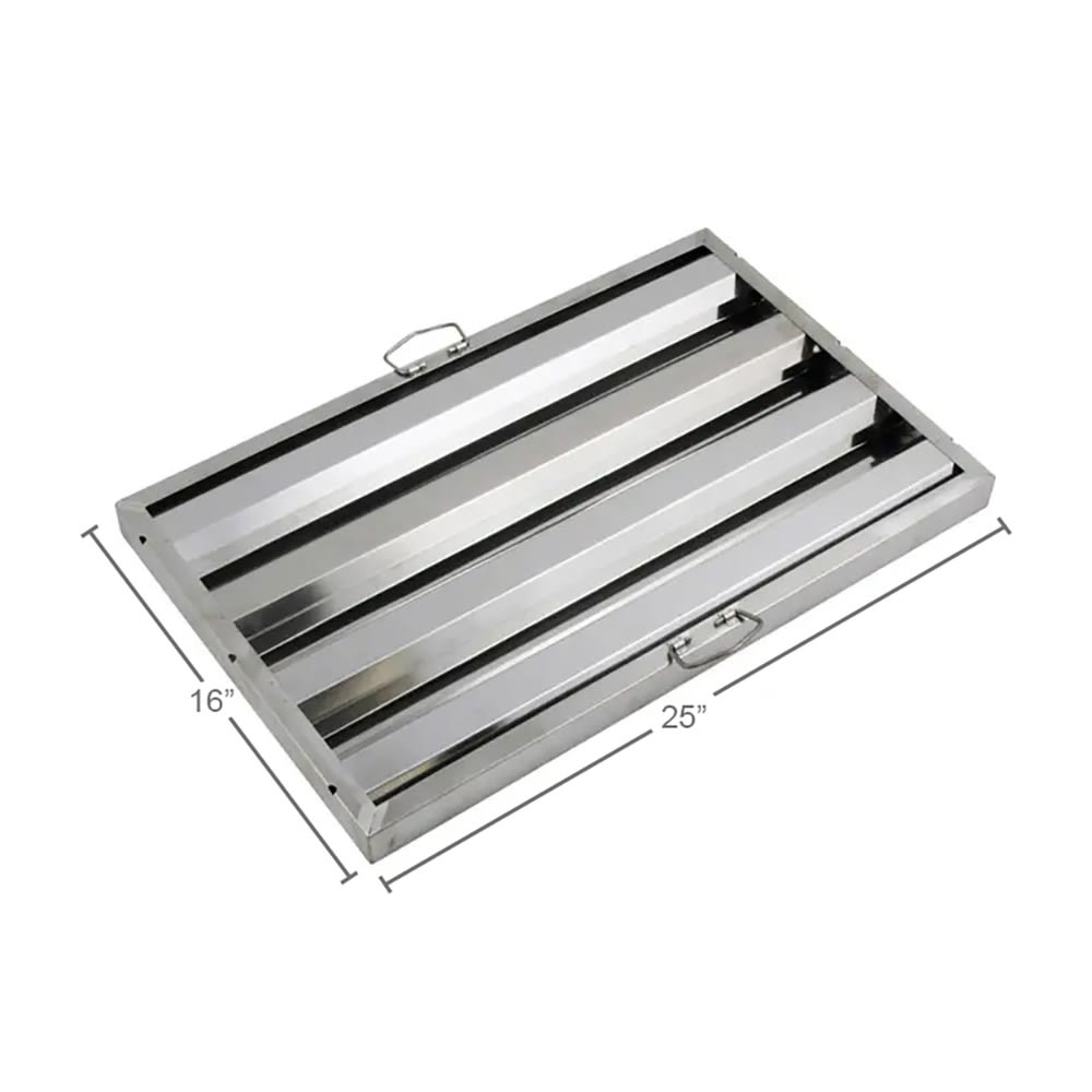 Winco HFS1625 Hood Baffle Filter 16"W x 25"L, Stainless