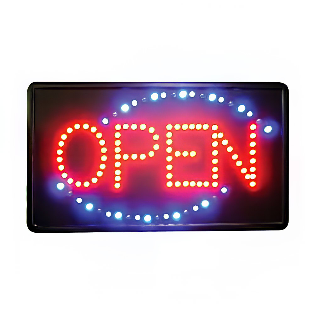080-LED6 Open Sign - LED, Single Flashing Pattern