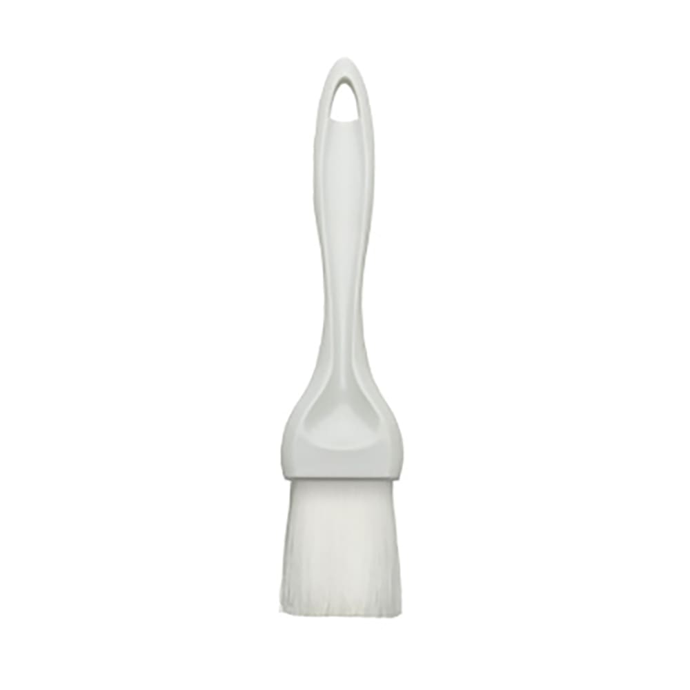 080-NB15 1 1/2" Flat Pastry Brush w/ Nylon Bristles & White Plastic Handle