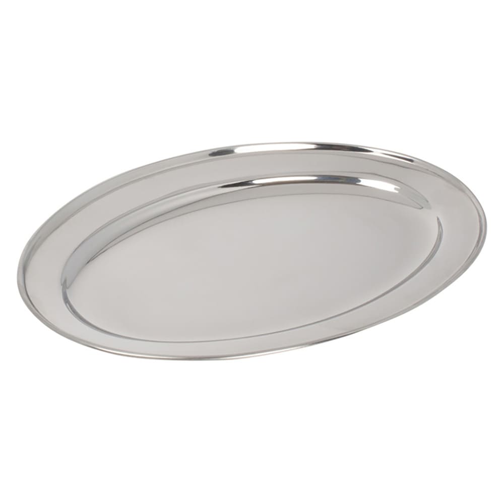 080-OPL20 Oval Platter, 20 x 13 3/4", Heavy Stainless Steel