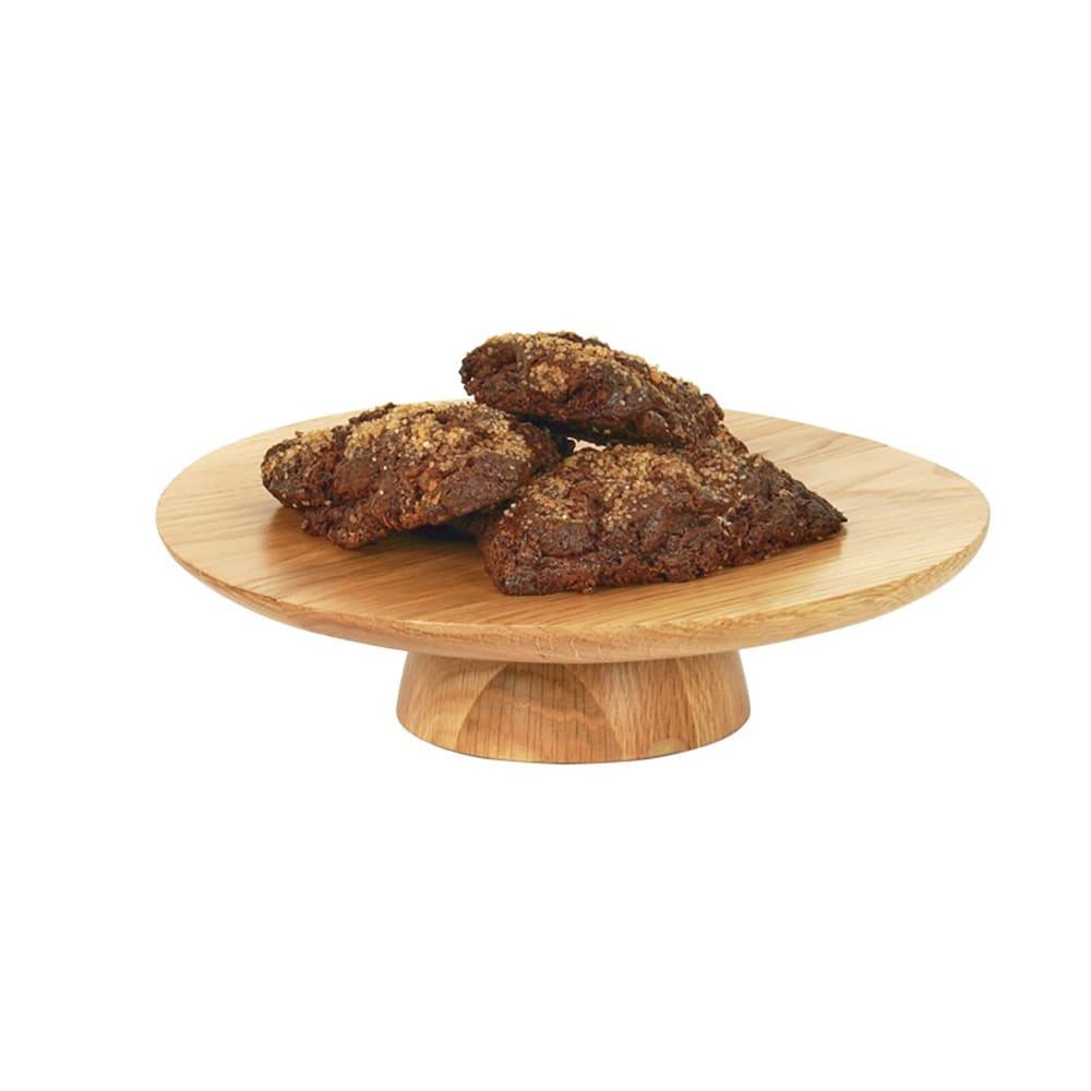 151-2315112321 12" Round Plate Stand - 3"H, Oak